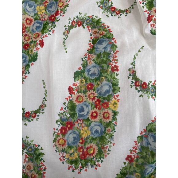 1980s Geiger Austria Floral Cotton Midi Skirt prairie folk retro Size 42 Medium - Picture 16 of 16
